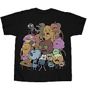 Adventure Time Zombie Group Black T-Shirt